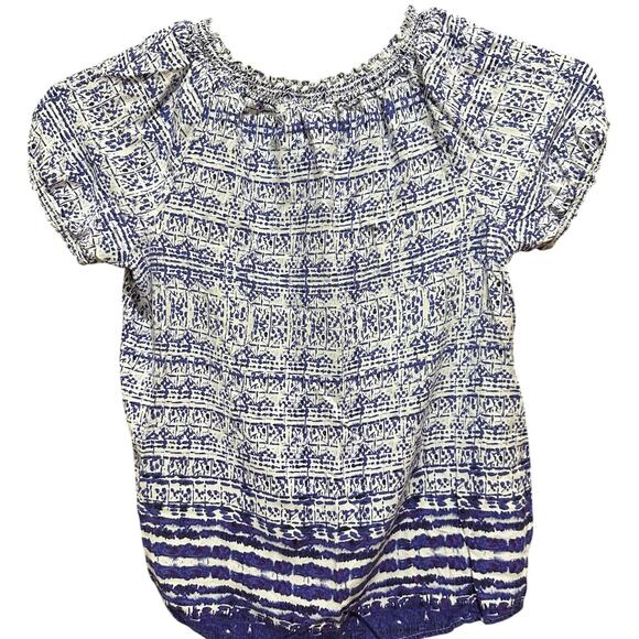 Faded Glory Womens Top XXL Short Sleeve Bohemian Artsy Hippie Prairie Boho - Picture 4 of 8